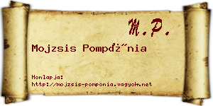 Mojzsis Pompónia névjegykártya